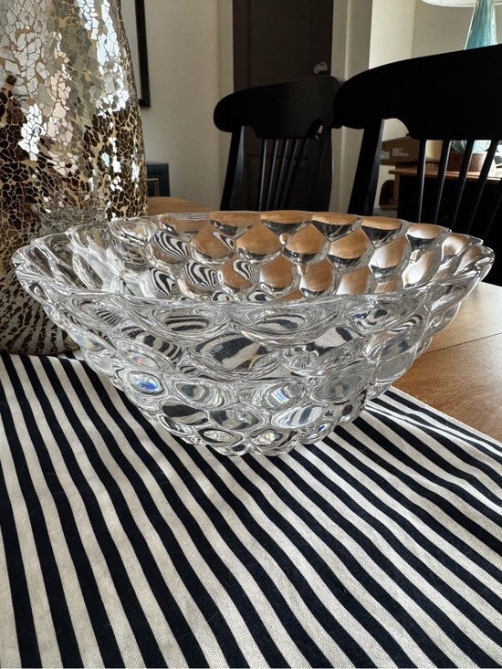 Orrefors Kostaboda Other - Orrefors Raspberry/Hallon Bowl - Anne Nilsson Design - Sweden Non Lead Crystal.